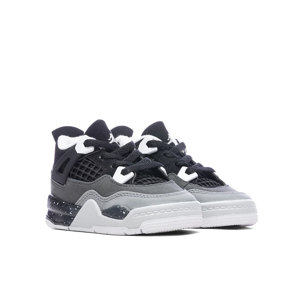 Air Jordan 4 Retro (TD) Fear - Black/White/Anthracite/Black - Image 2