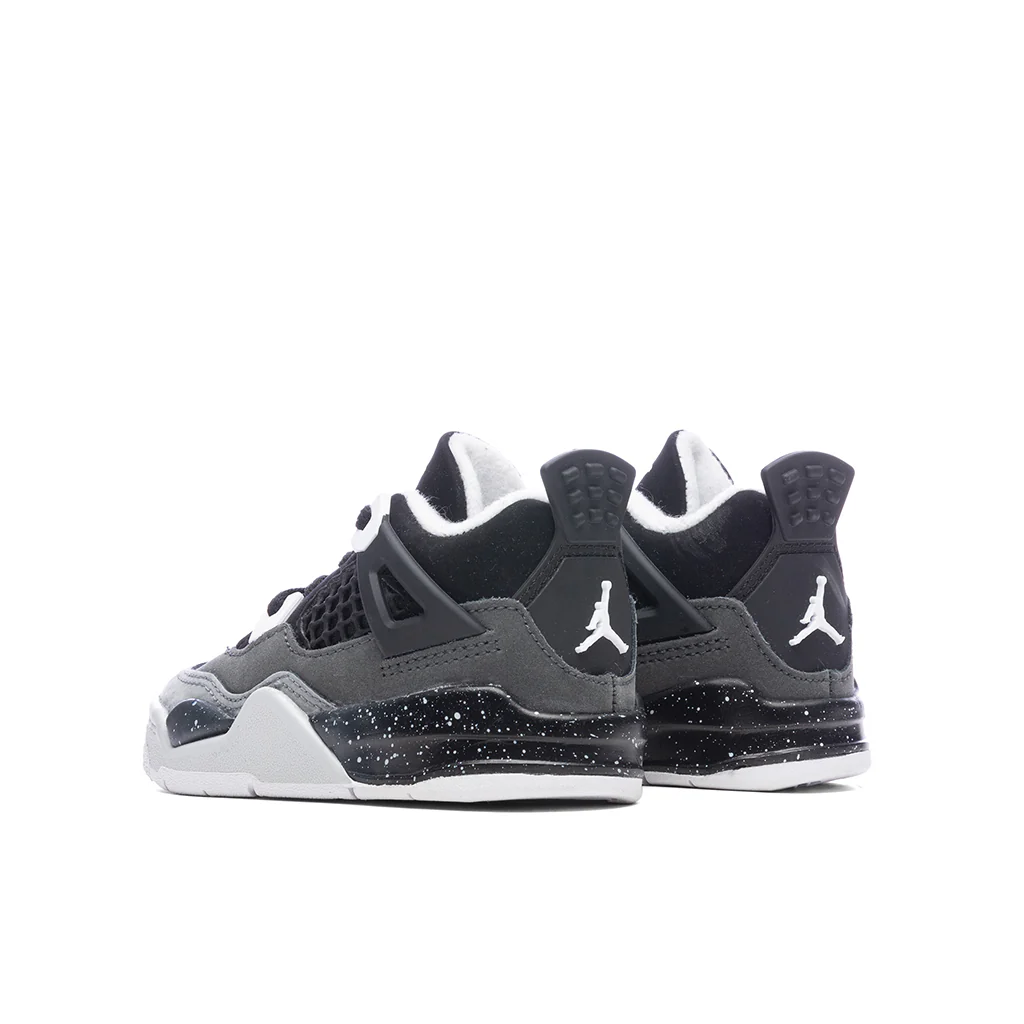 Air Jordan 4 Retro (TD) Fear - Black/White/Anthracite/Black - Image 3
