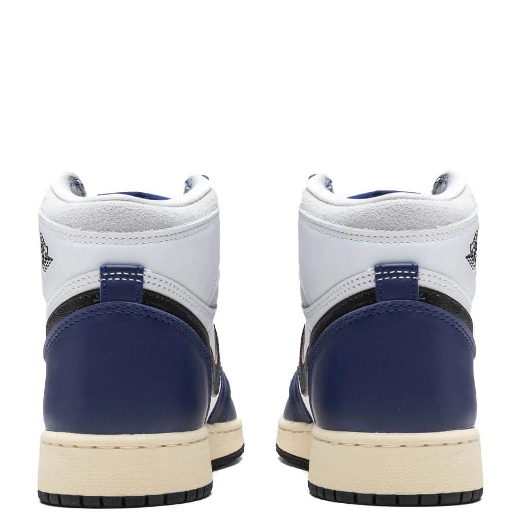 Air Jordan 1 High OG 'Rare Air' (GS) - White/Black/Neutral Grey/Deep Royal Blue - Image 4