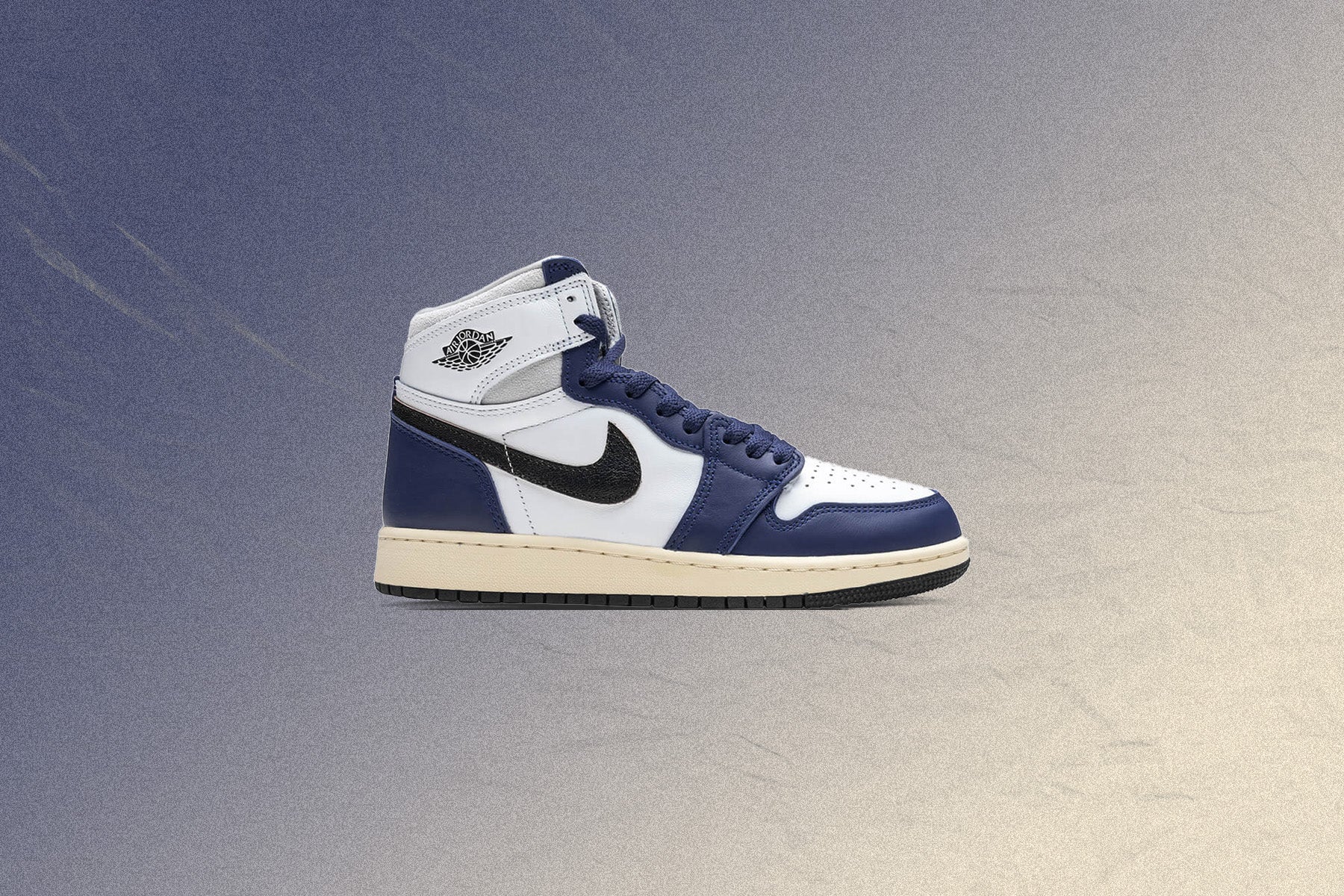 Air Jordan 1 High OG 'Rare Air' (GS) - White/Black/Neutral Grey/Deep Royal Blue - Image 5