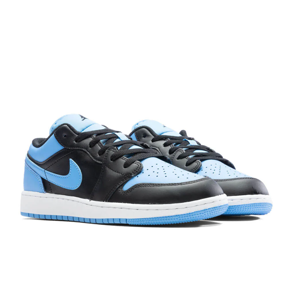 Air Jordan 1 Low (GS) - Black/Black/University Blue - Image 2