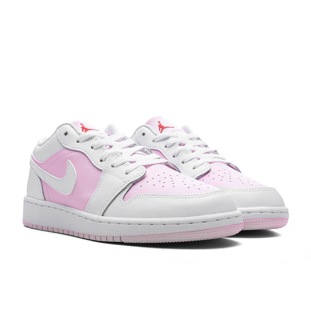 Air Jordan 1 Low (GS) - Pink Foam/White/Fire Red - Image 2