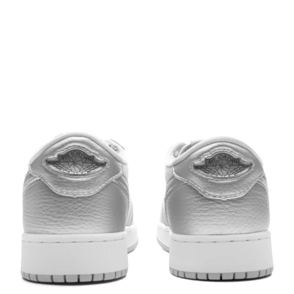 Air Jordan 1 Low OG 'Metallic Silver' (GS) - Neutral Grey/Metallic Silver/White - Image 4