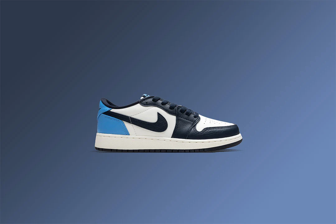 Air Jordan 1 Low OG 'Obsidian' (GS) - Obsidian/University Blue/Sail - Image 5