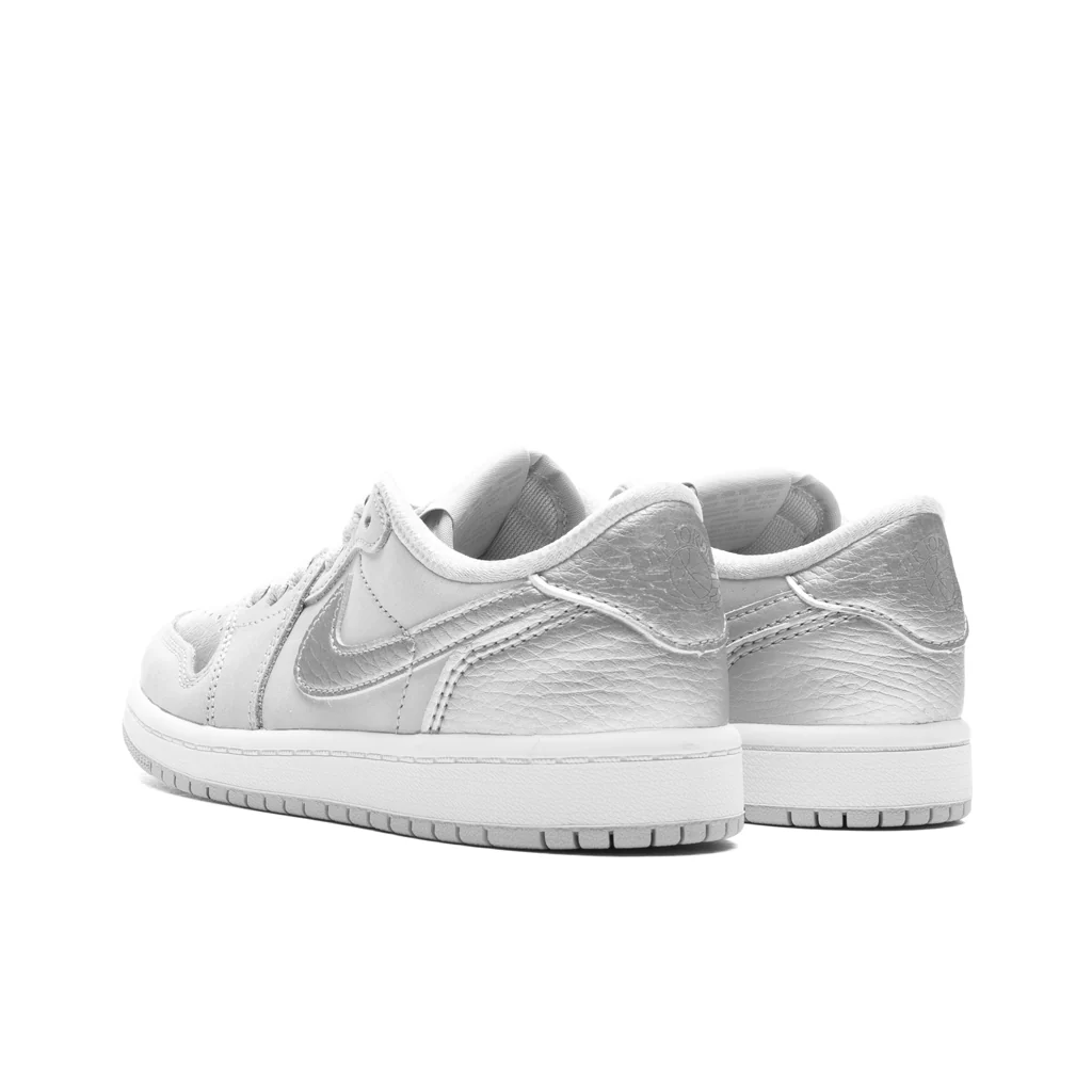 Air Jordan 1 Low OG 'Metallic Silver' (PS) - Neutral Grey/Metallic Silver/White - Image 3