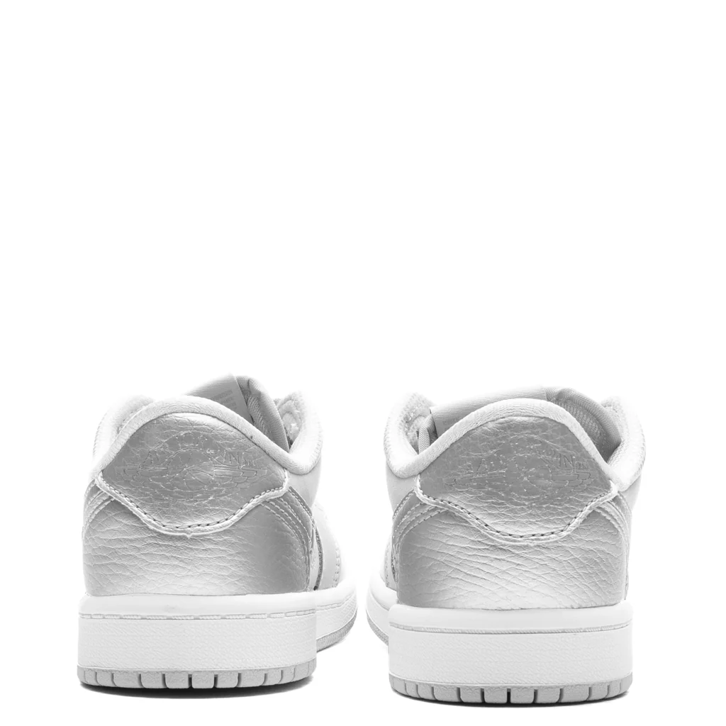 Air Jordan 1 Low OG 'Metallic Silver' (PS) - Neutral Grey/Metallic Silver/White - Image 4