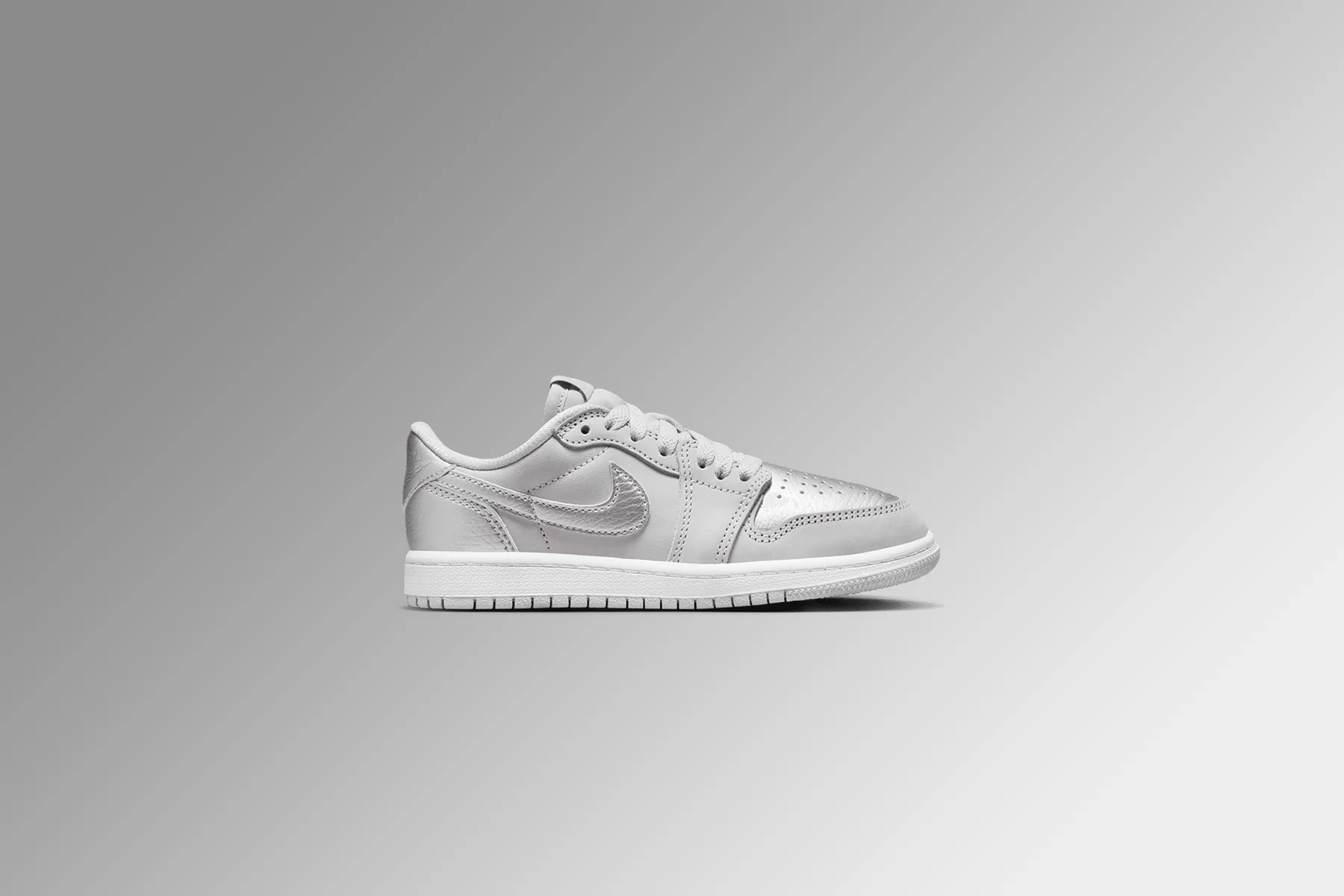 Air Jordan 1 Low OG 'Metallic Silver' (PS) - Neutral Grey/Metallic Silver/White - Image 5
