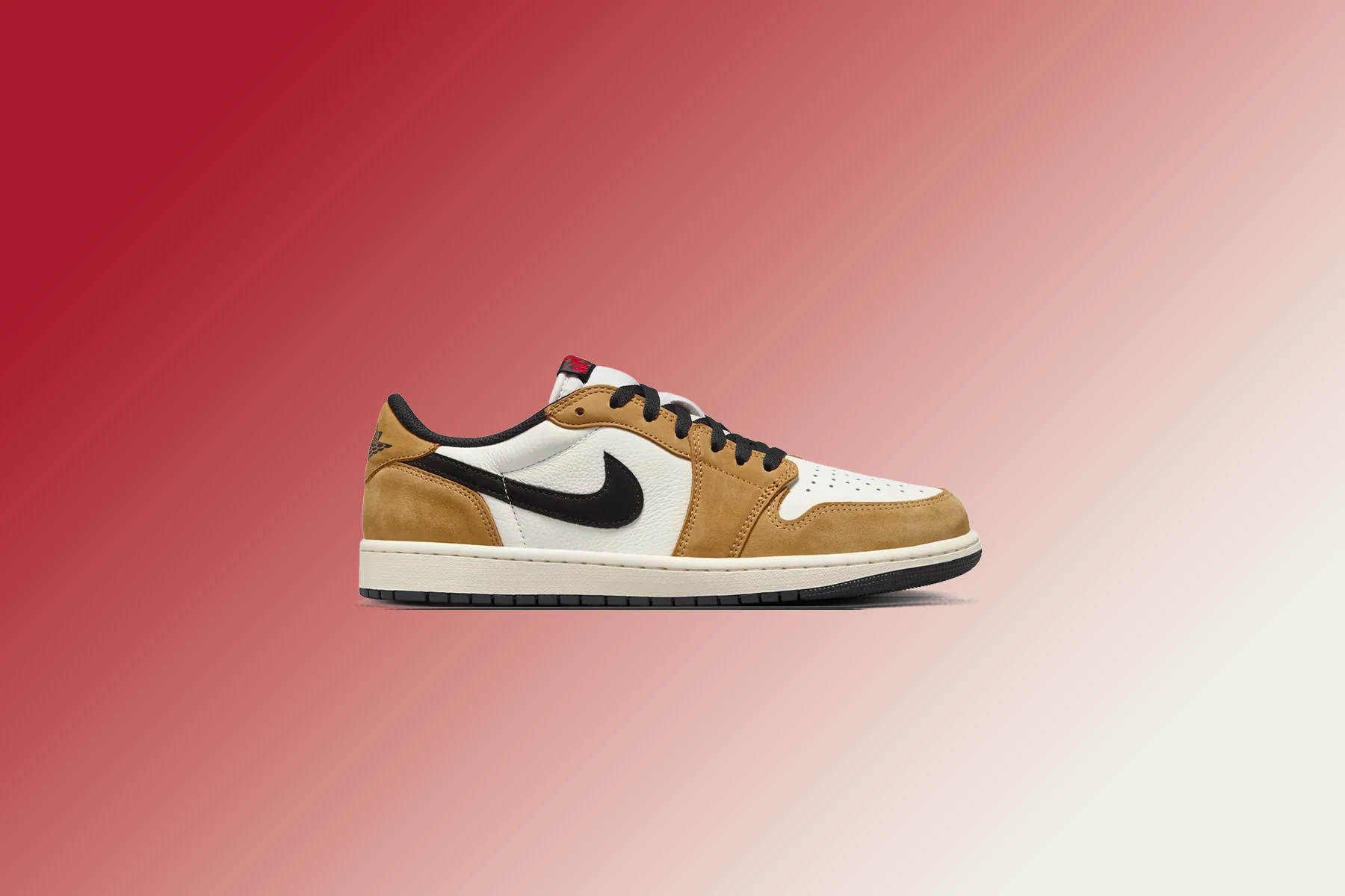 Air Jordan 1 Low OG 'Rookie of The Year' - Sail/ Black/ Golden Harvest/Gym Red - Image 2