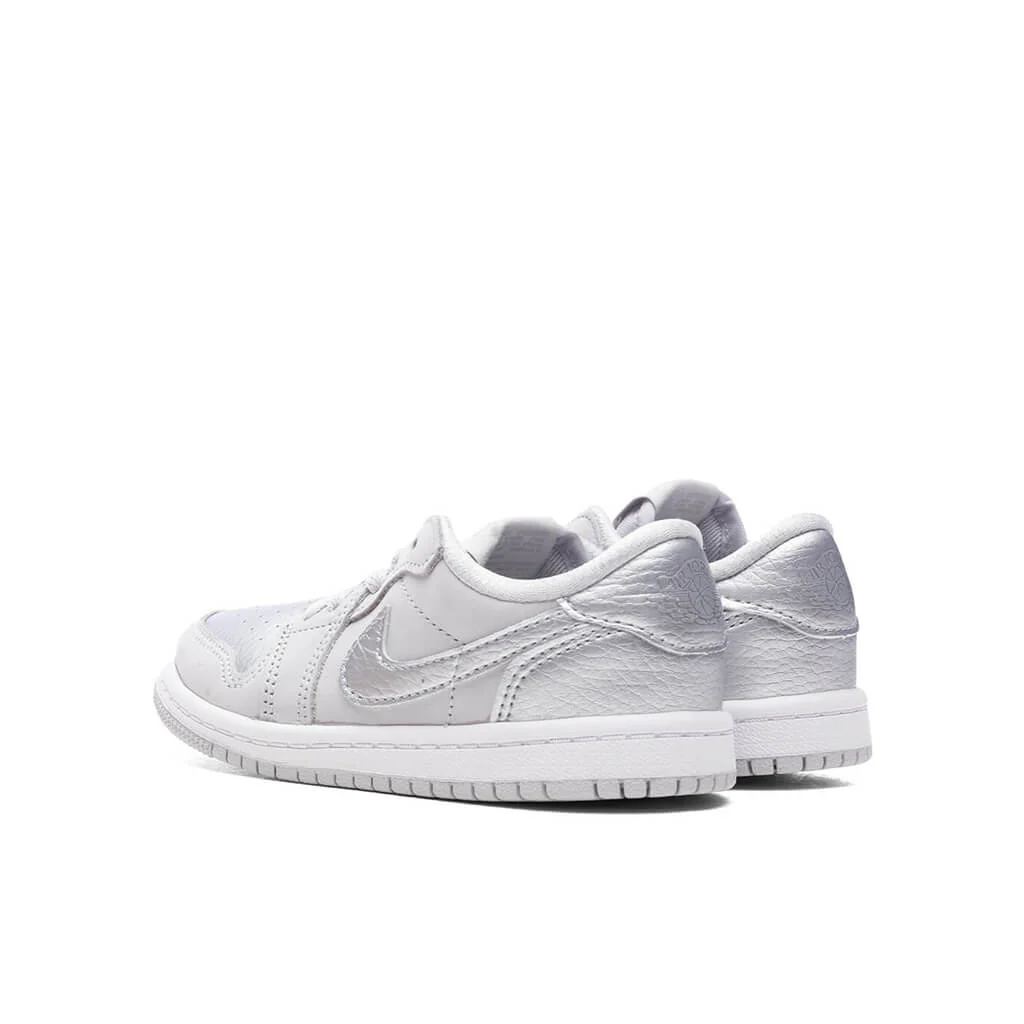 Air Jordan 1 Low OG 'Metallic Silver' (TD) - Neutral Grey/Metallic Silver/White - Image 3