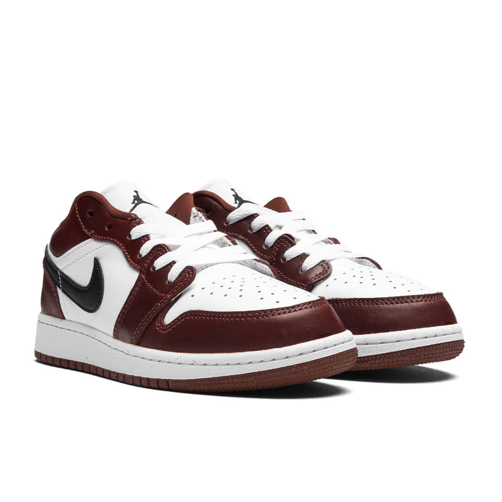 Air Jordan 1 Low SE (GS) - White/Black/Dark Pony - Image 2