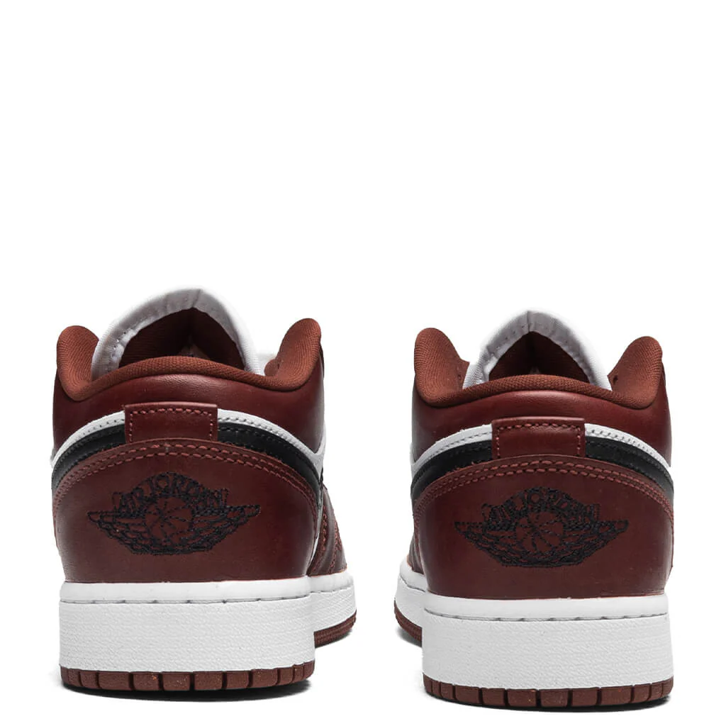 Air Jordan 1 Low SE (GS) - White/Black/Dark Pony - Image 4