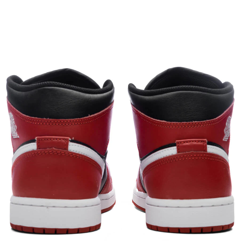 Air Jordan 1 Mid - Black/White/Gym Red - Image 4
