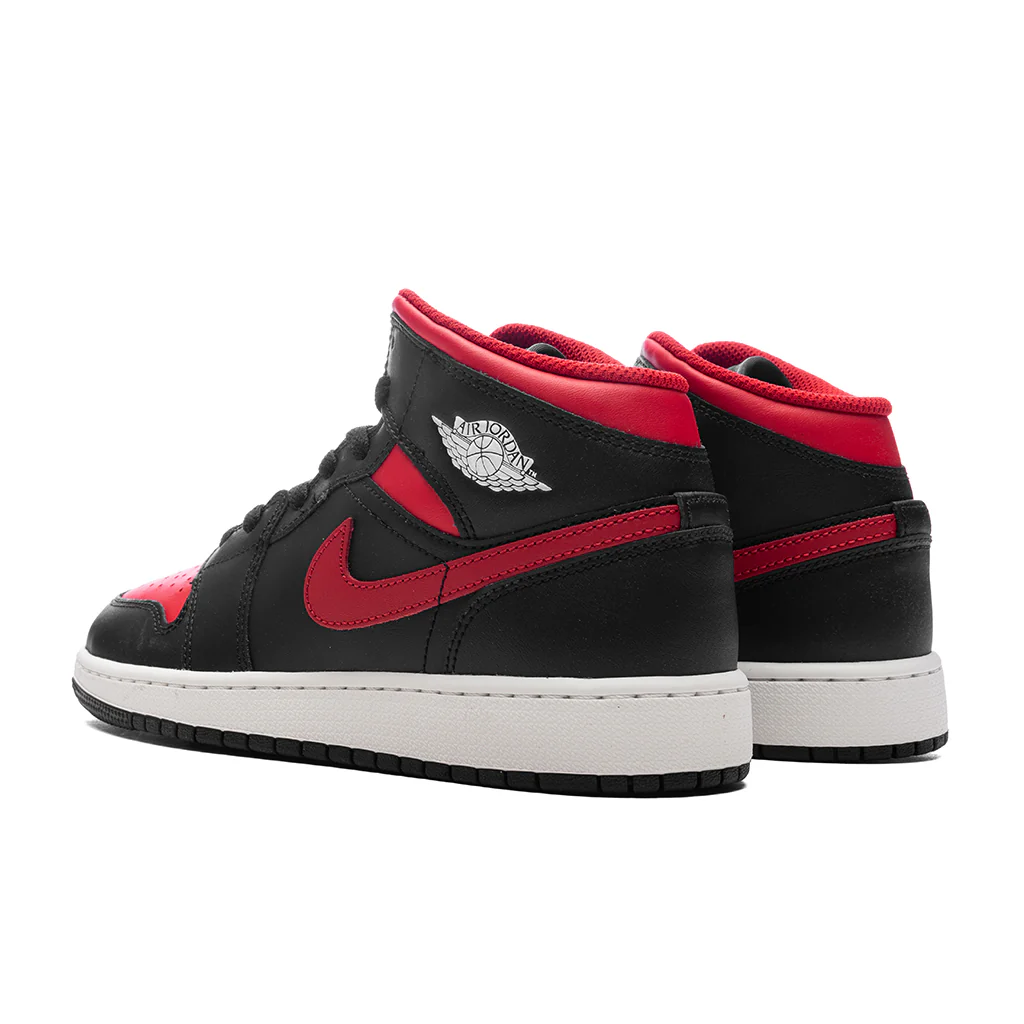 Air Jordan 1 Mid (GS) - Black/Varsity Red/Summit White - Image 3