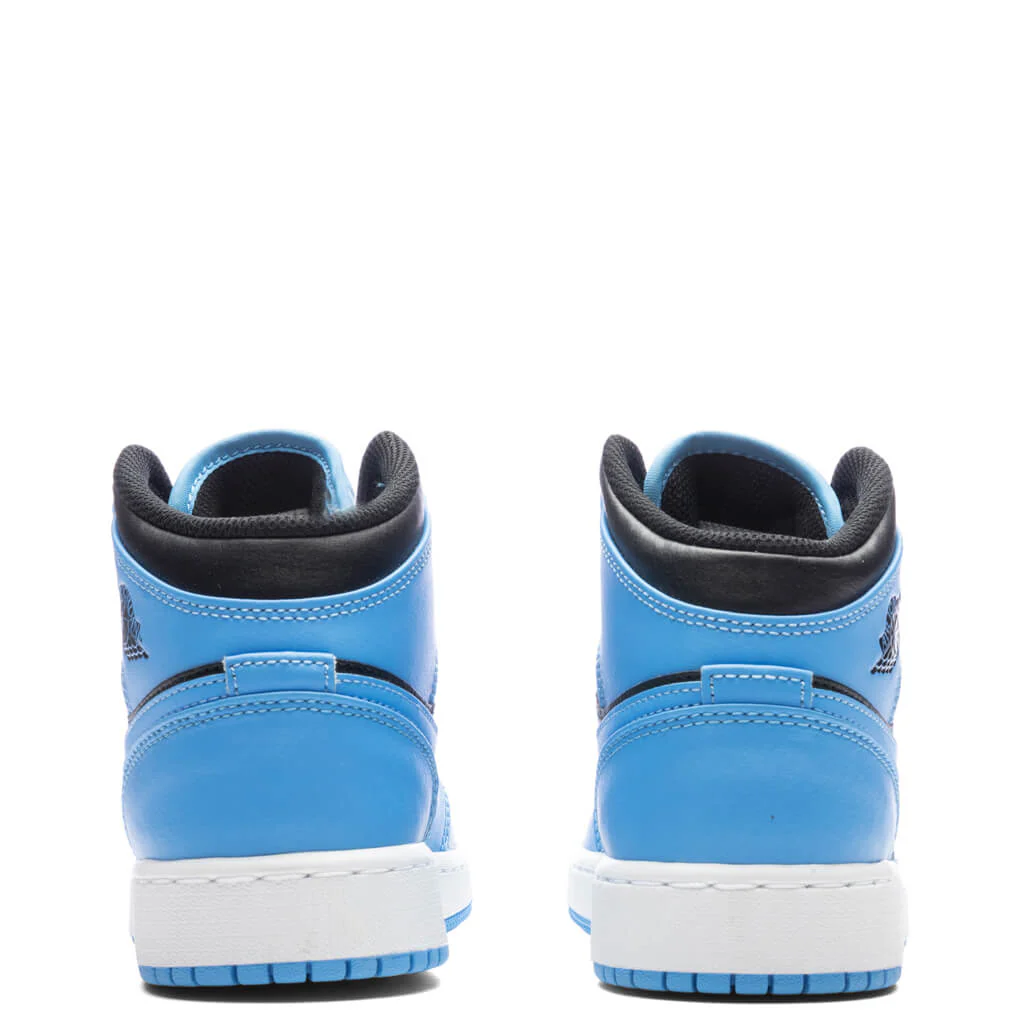Air Jordan 1 Mid (GS) - University Blue/Black/White - Image 4