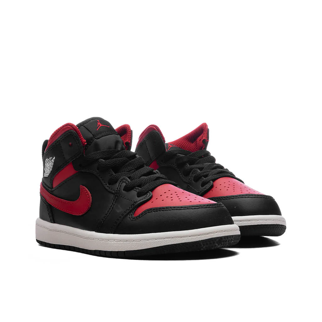Air Jordan 1 Mid (PS) - Black/Varsity Red/Summit White - Image 2