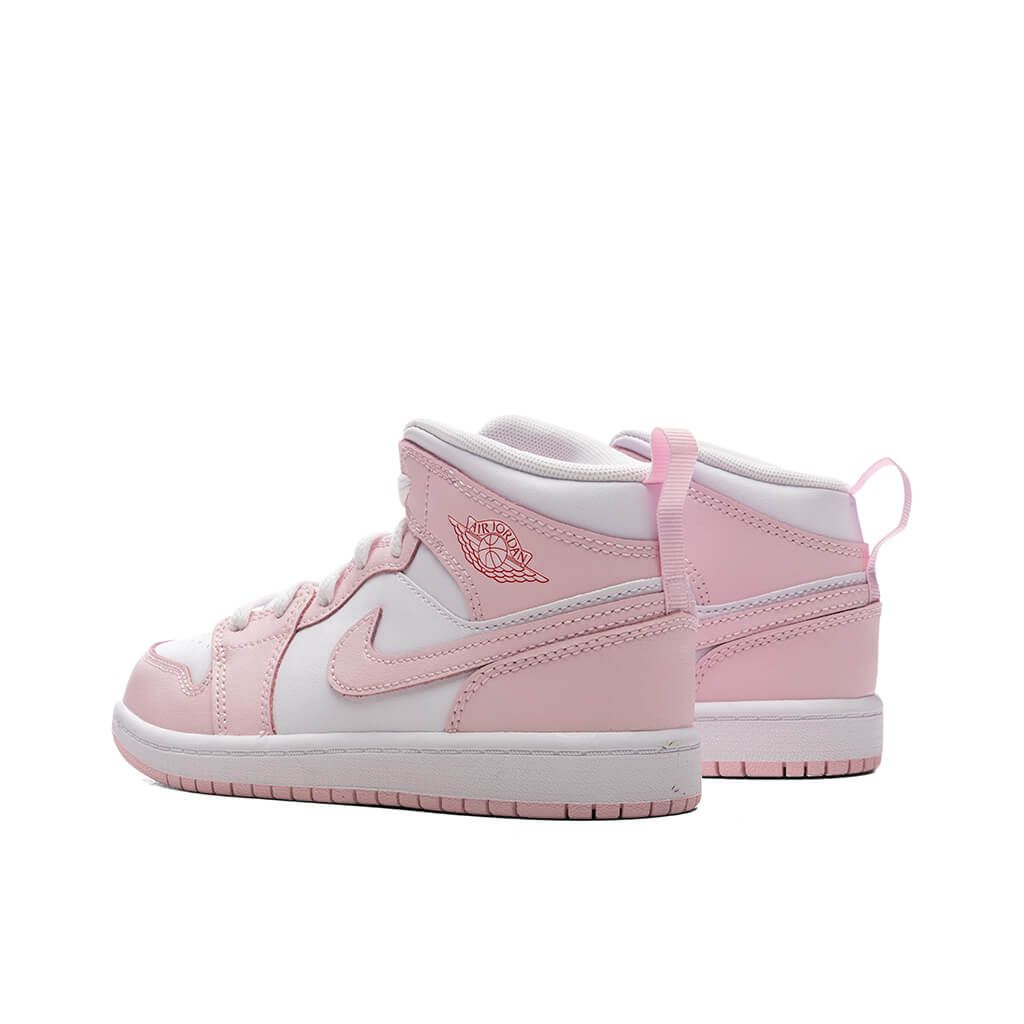 Air Jordan 1 Mid (PS) - Pink Foam/White/Fire Red - Image 3