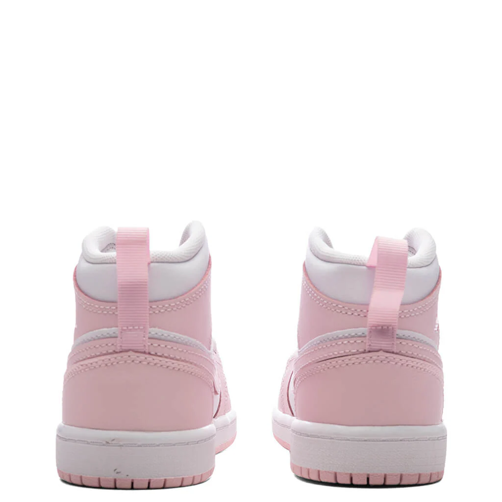 Air Jordan 1 Mid (PS) - Pink Foam/White/Fire Red - Image 4