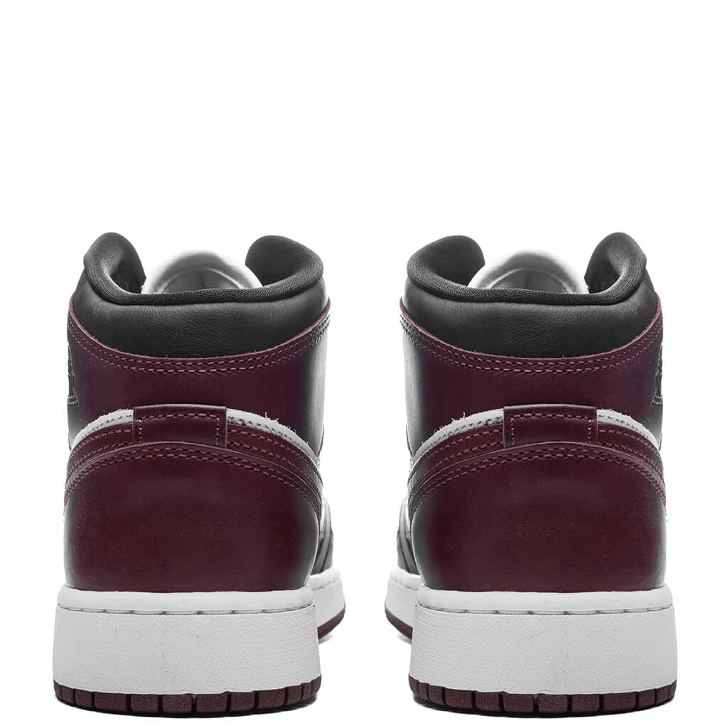Air Jordan 1 Mid SE (GS) - White/Dark Pony/Black - Image 4