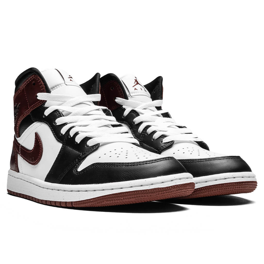Air Jordan 1 Mid SE - White/Dark/Pony Black - Image 2