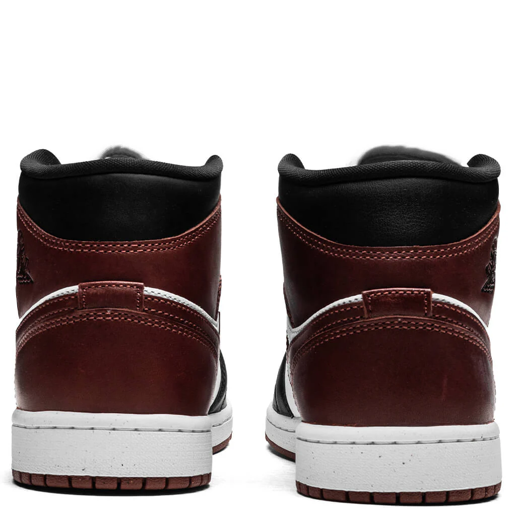 Air Jordan 1 Mid SE - White/Dark/Pony Black - Image 4