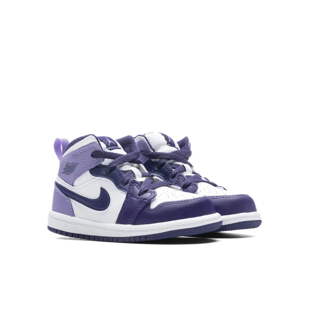 Air Jordan 1 Mid (TD) - Sky J Purple/Sky J Light Purple/White - Image 2