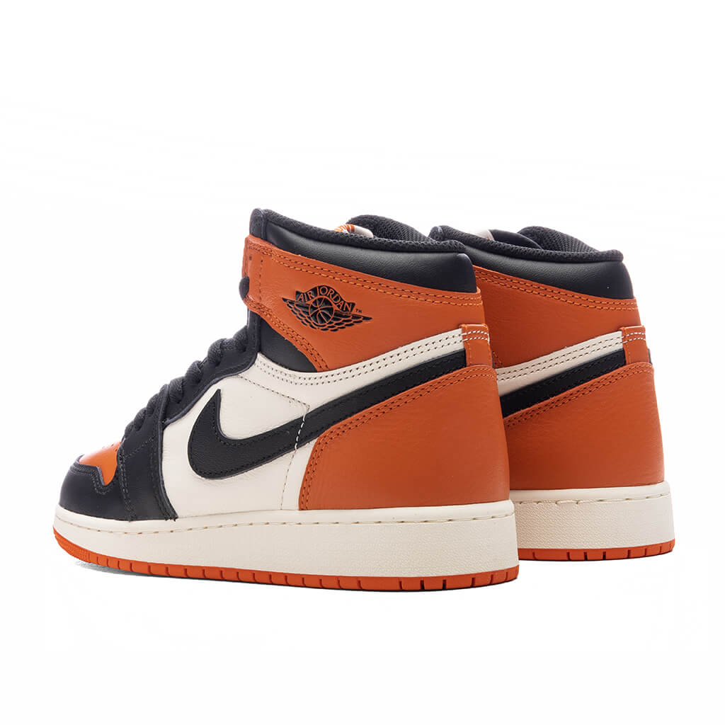 Air Jordan 1 Retro High OG 'Shattered Backboard' (GS) - Black/Sail/Starfish - Image 3