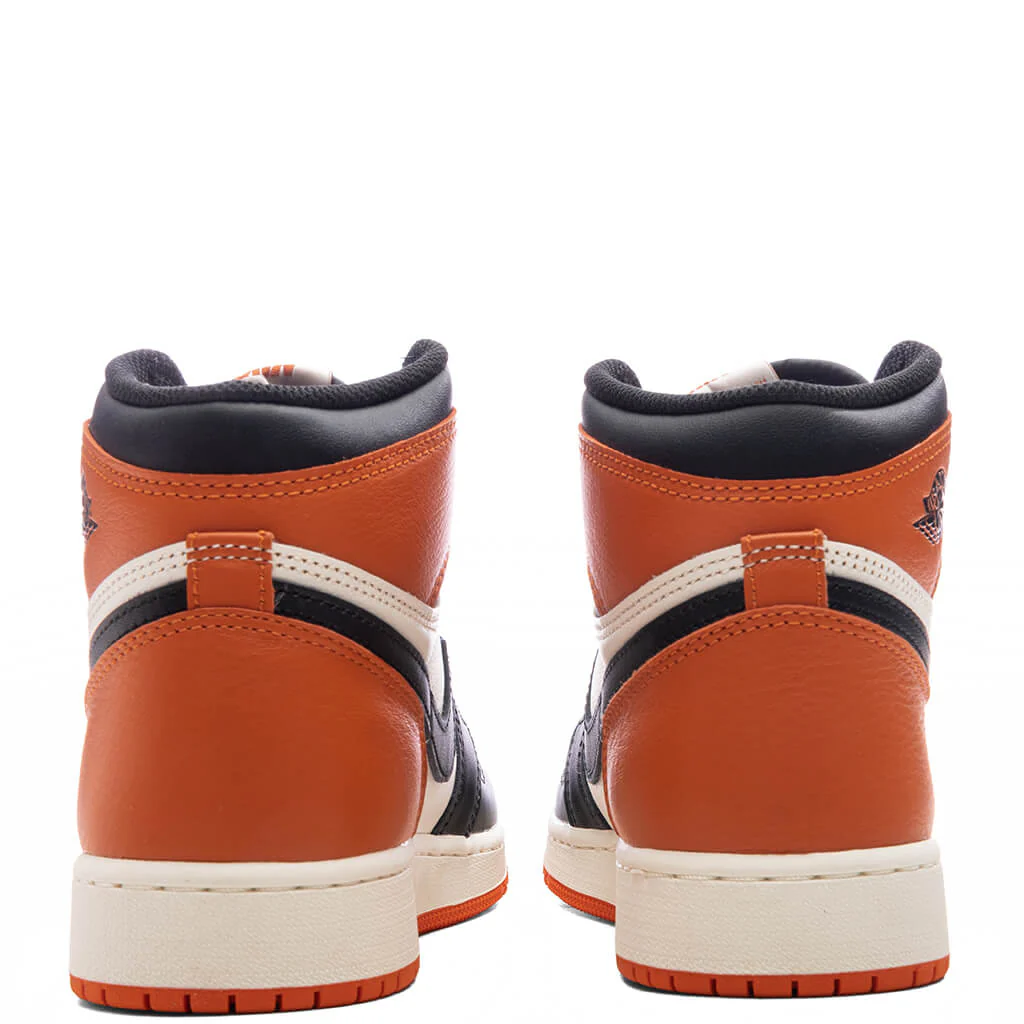 Air Jordan 1 Retro High OG 'Shattered Backboard' (GS) - Black/Sail/Starfish - Image 4