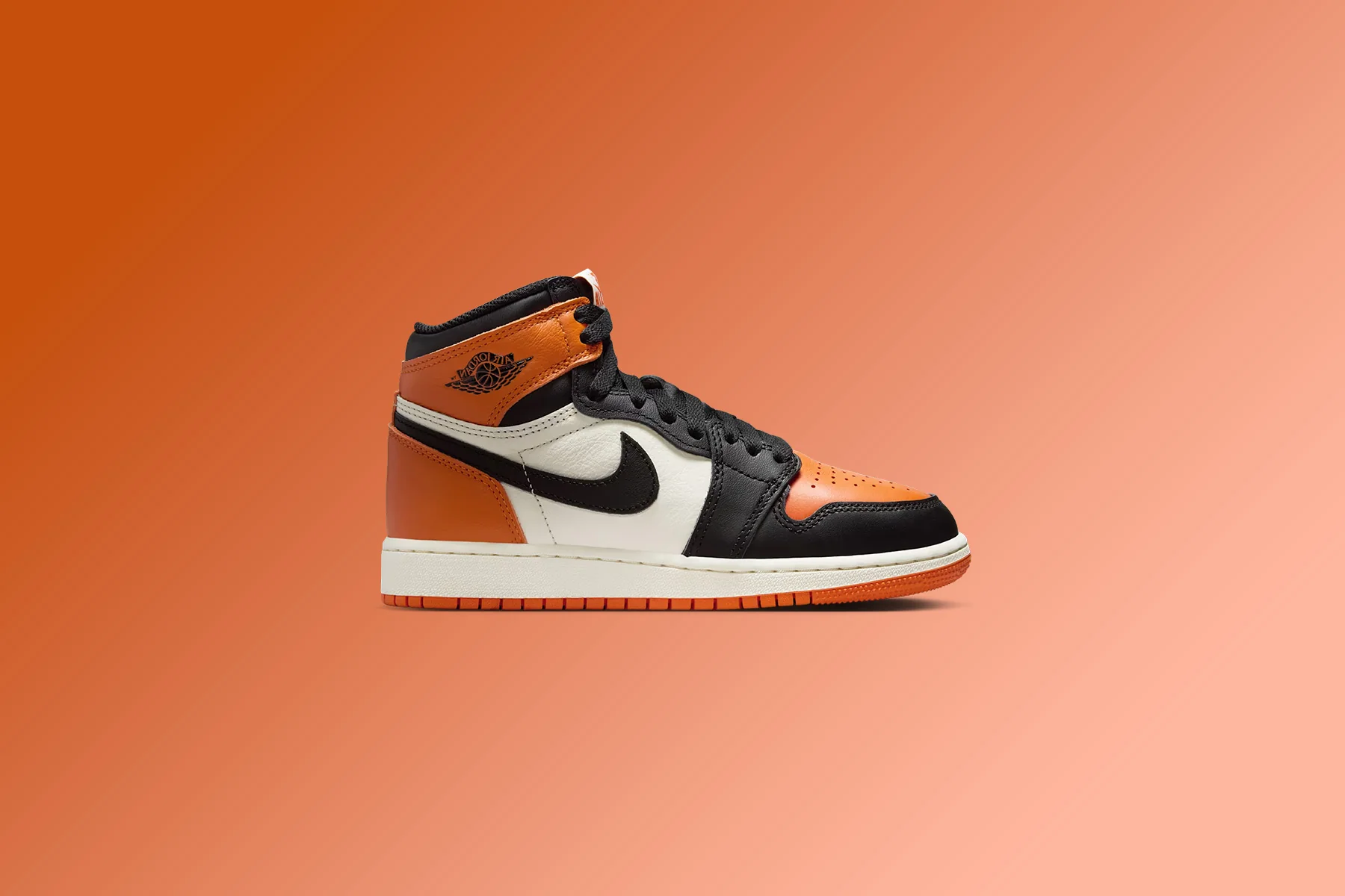 Air Jordan 1 Retro High OG 'Shattered Backboard' (GS) - Black/Sail/Starfish - Image 5