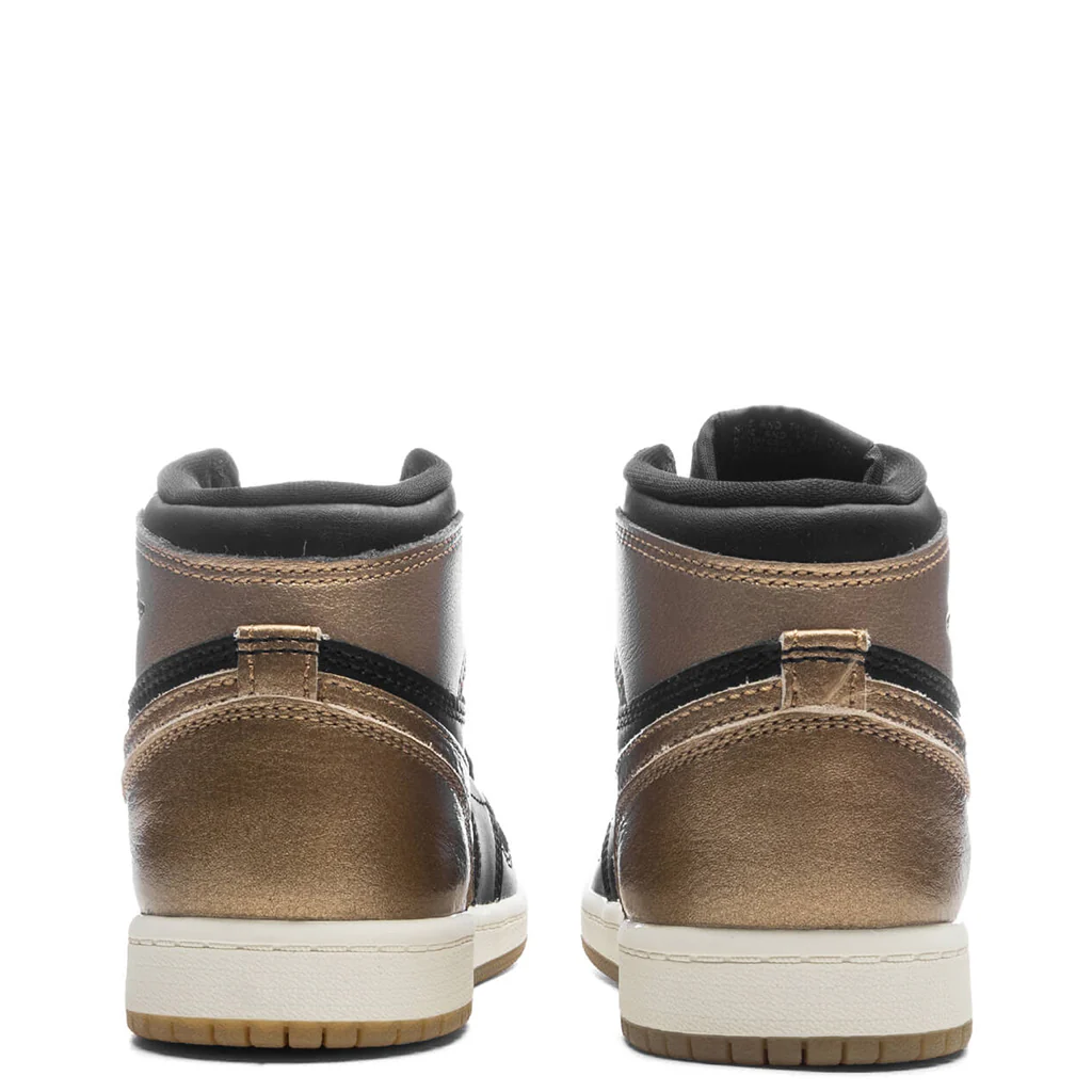 Air Jordan 1 Retro High OG (PS) 'Black and Gold' - Black/Metallic Gold/Sail - Image 4