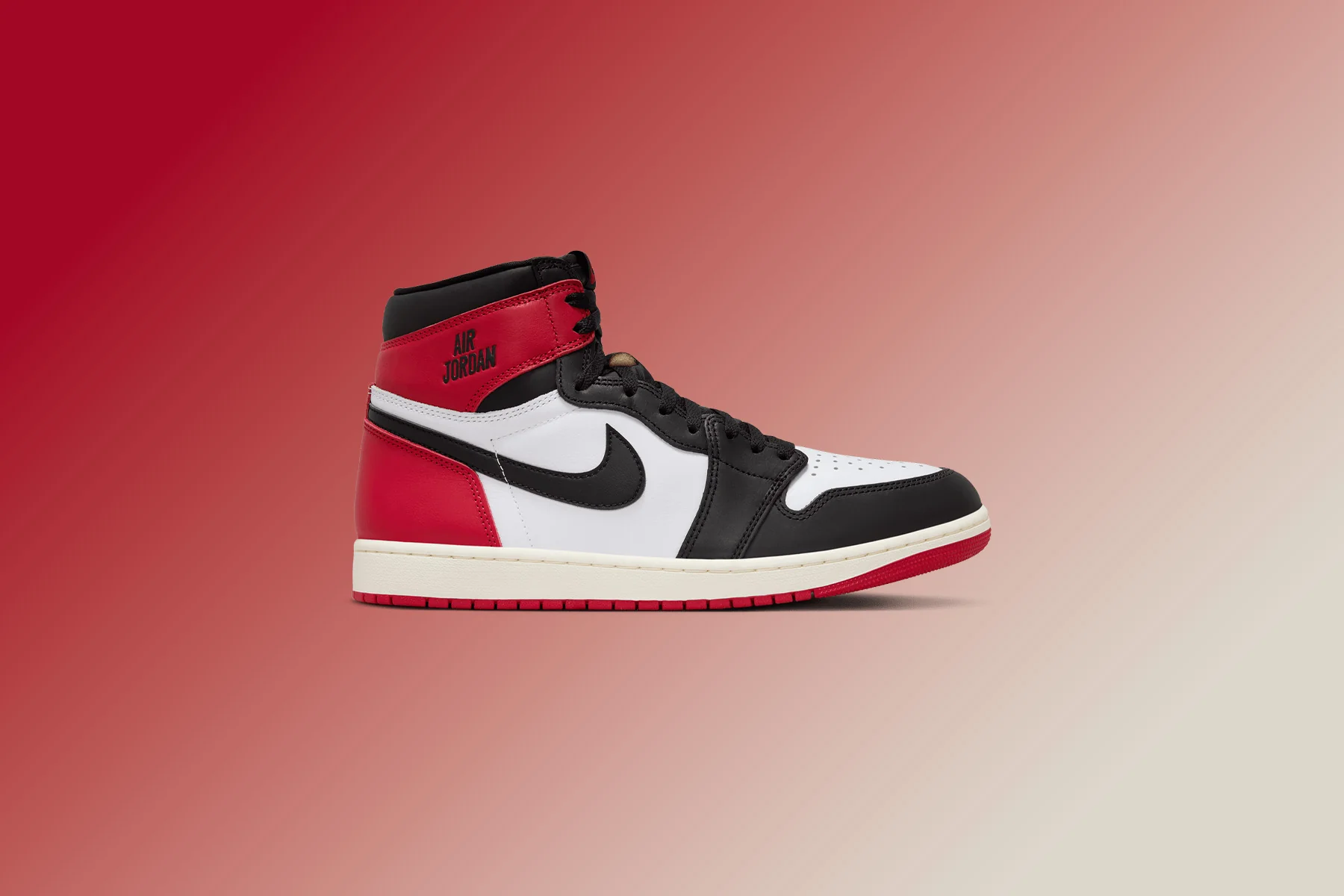 Air Jordan 1 Retro High OG 'Black Toe Reimagined' - White/Black/Varsity Red/Sail - Image 5