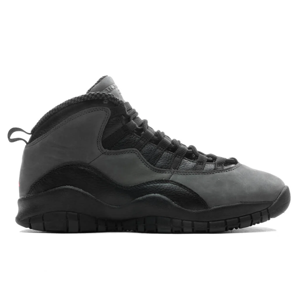 Air Jordan 10 Retro 'Shadow' - Charred Grey/True Red/Black