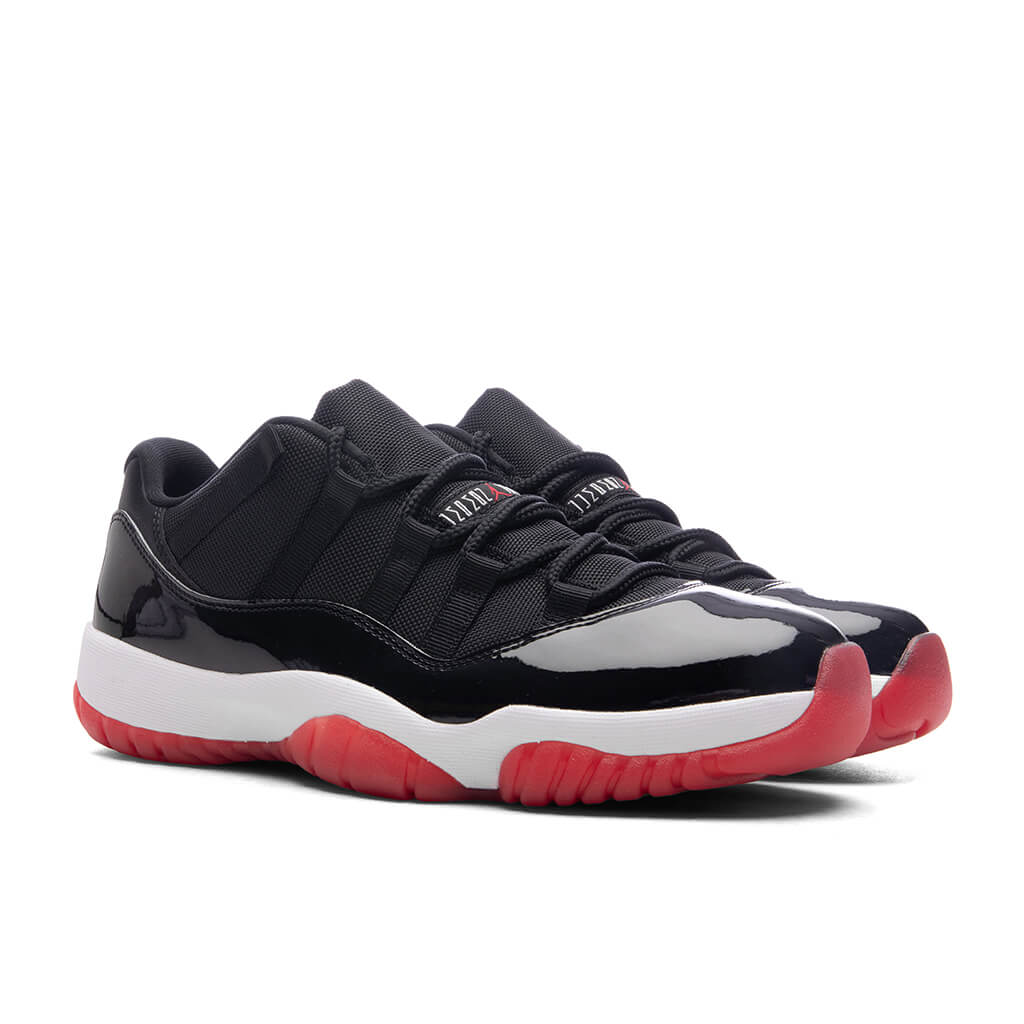 Air Jordan 11 Retro Low 'Bred' (GS) - Black/Varsity Red/White - Image 2