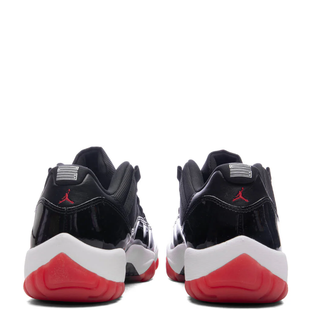 Air Jordan 11 Retro Low 'Bred' (GS) - Black/Varsity Red/White - Image 4