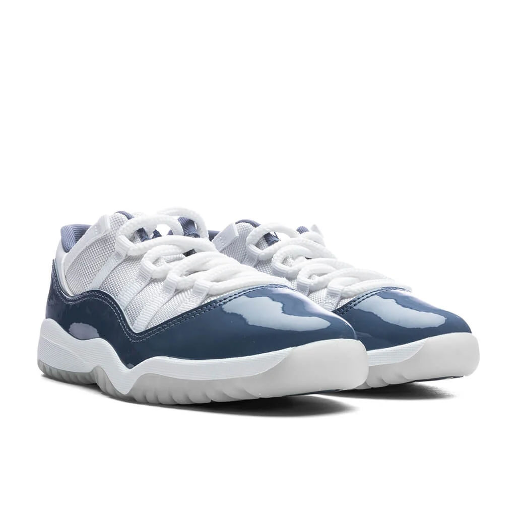 Air Jordan 11 Retro Low (GS) - White/Midnight Navy/Diffused Blue - Image 2