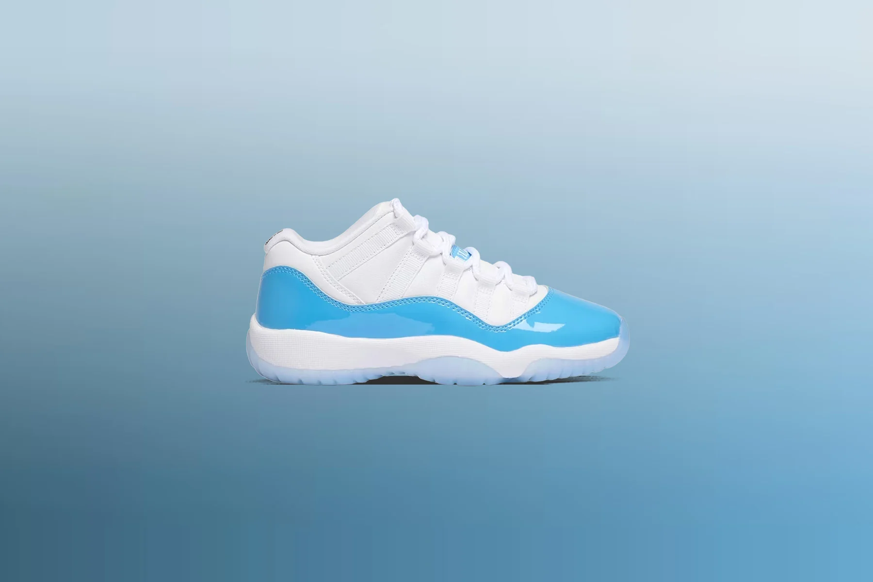 Air Jordan 11 Retro Low 'University Blue' (GS) - White/University Blue/Black - Image 7