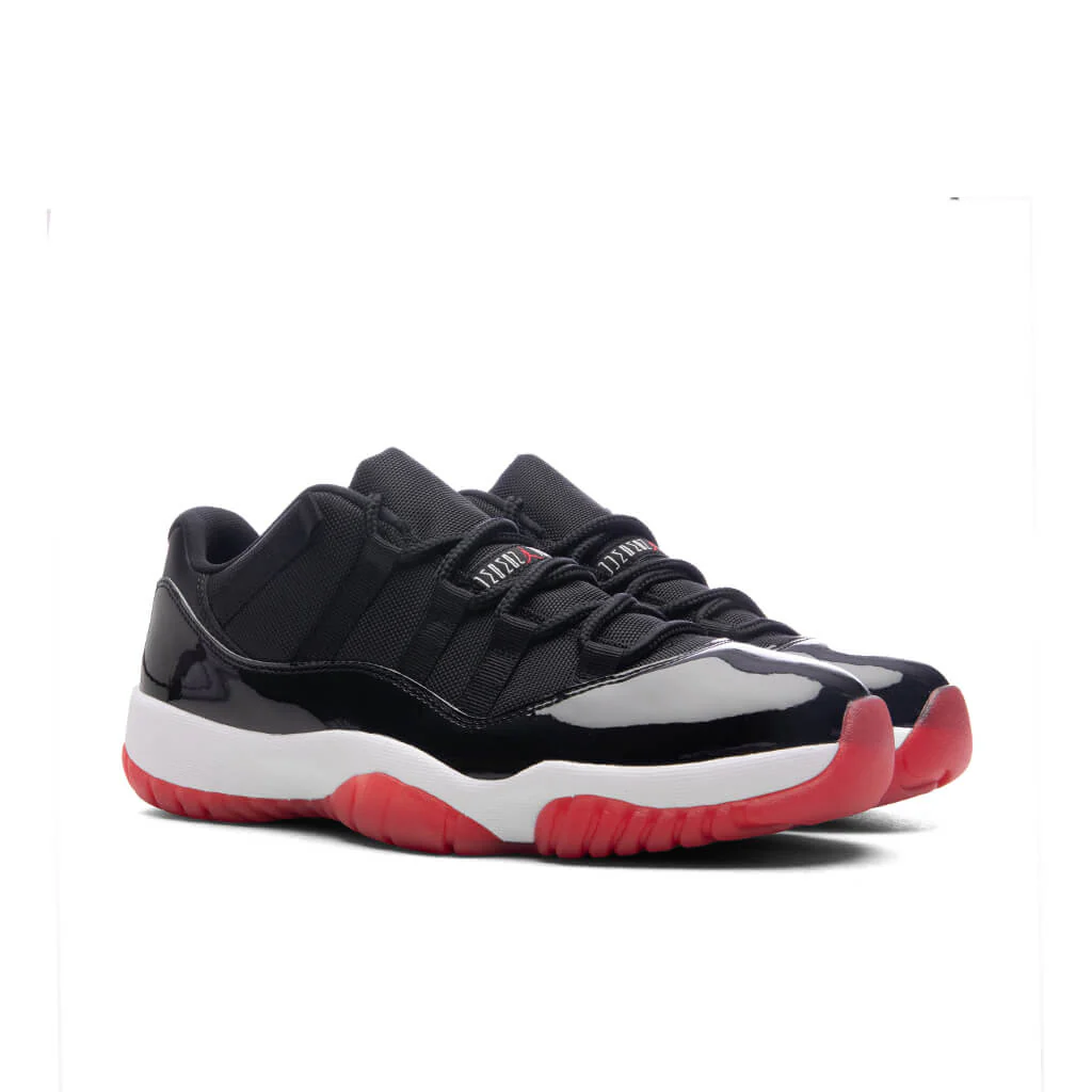 Air Jordan 11 Retro Low 'Bred' (PS) - Black/Varsity Red/White - Image 2