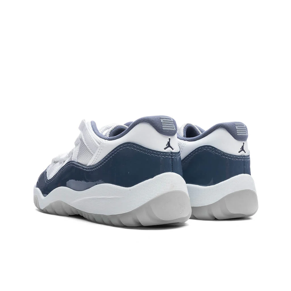Air Jordan 11 Retro Low (PS) - White/Midnight Navy/Diffused Blue - Image 3