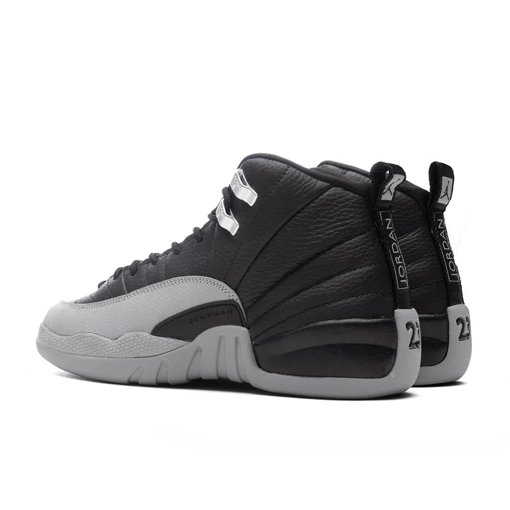 Air Jordan 12 Retro (GS) Barons - Black/Wolf Grey/White - Image 2