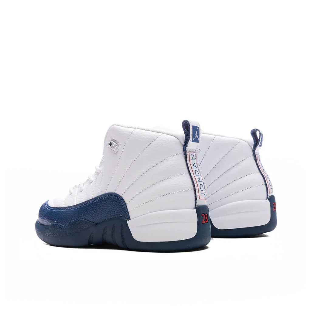 Air Jordan 12 Retro 'French Blue' (PS) - White/French Blue/Metallic Silver - Image 3