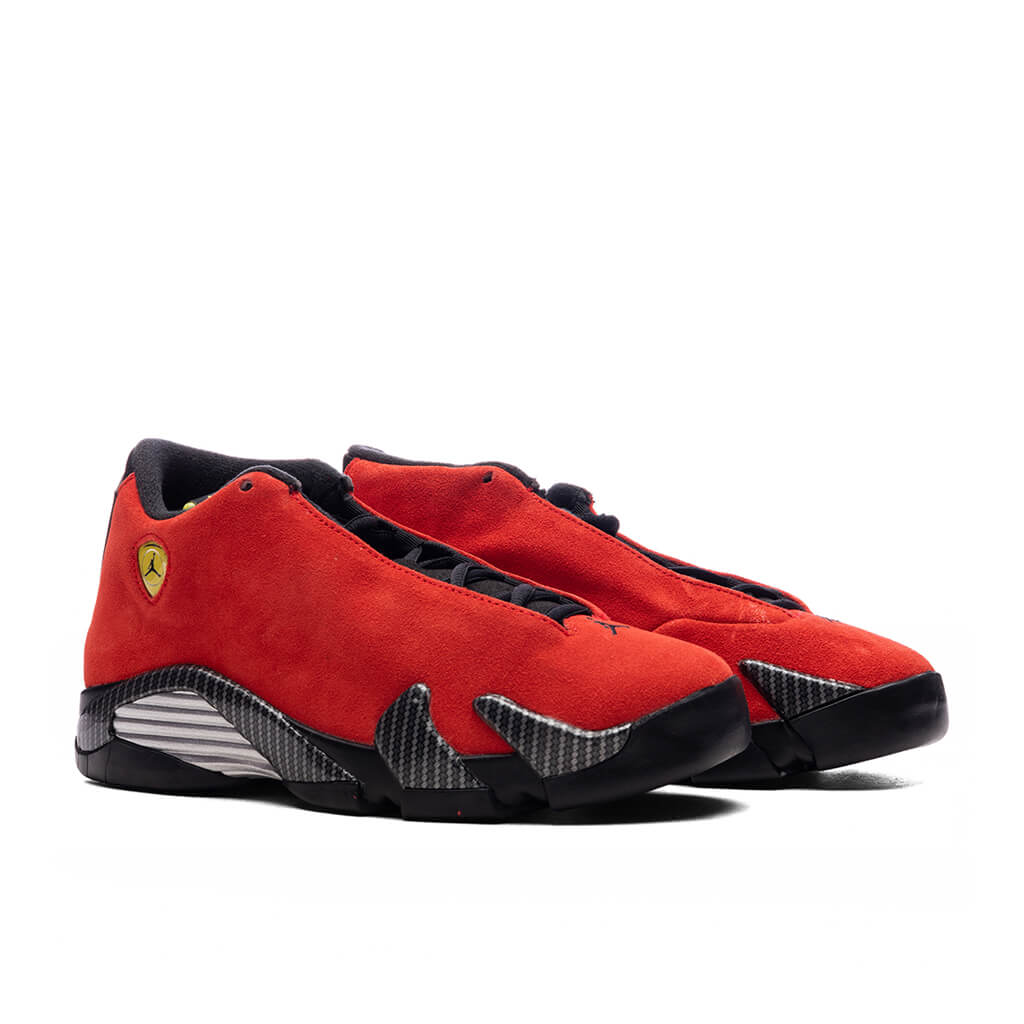 Air Jordan 14 Retro (GS) 'Ferrari' - Challenge Red/Vibrant Yellow/Black - Image 2