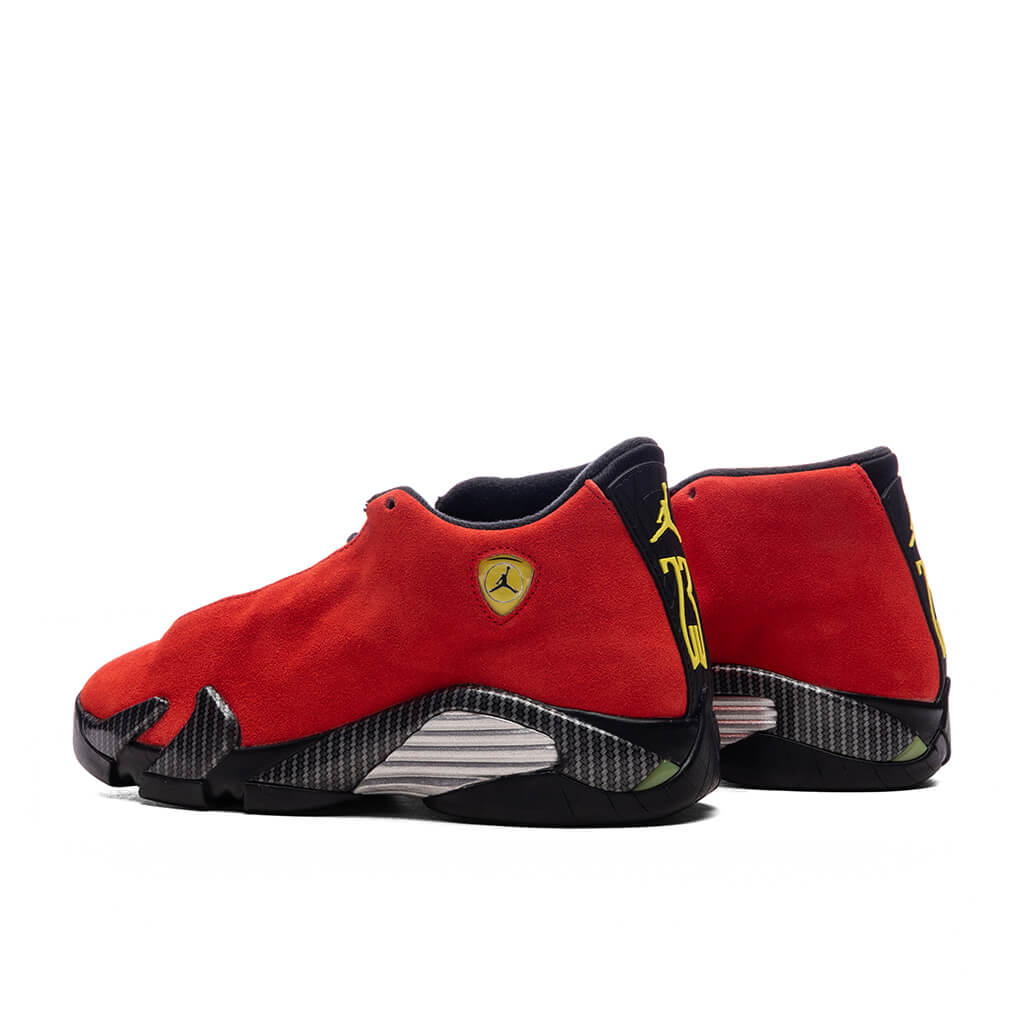 Air Jordan 14 Retro (GS) 'Ferrari' - Challenge Red/Vibrant Yellow/Black - Image 3