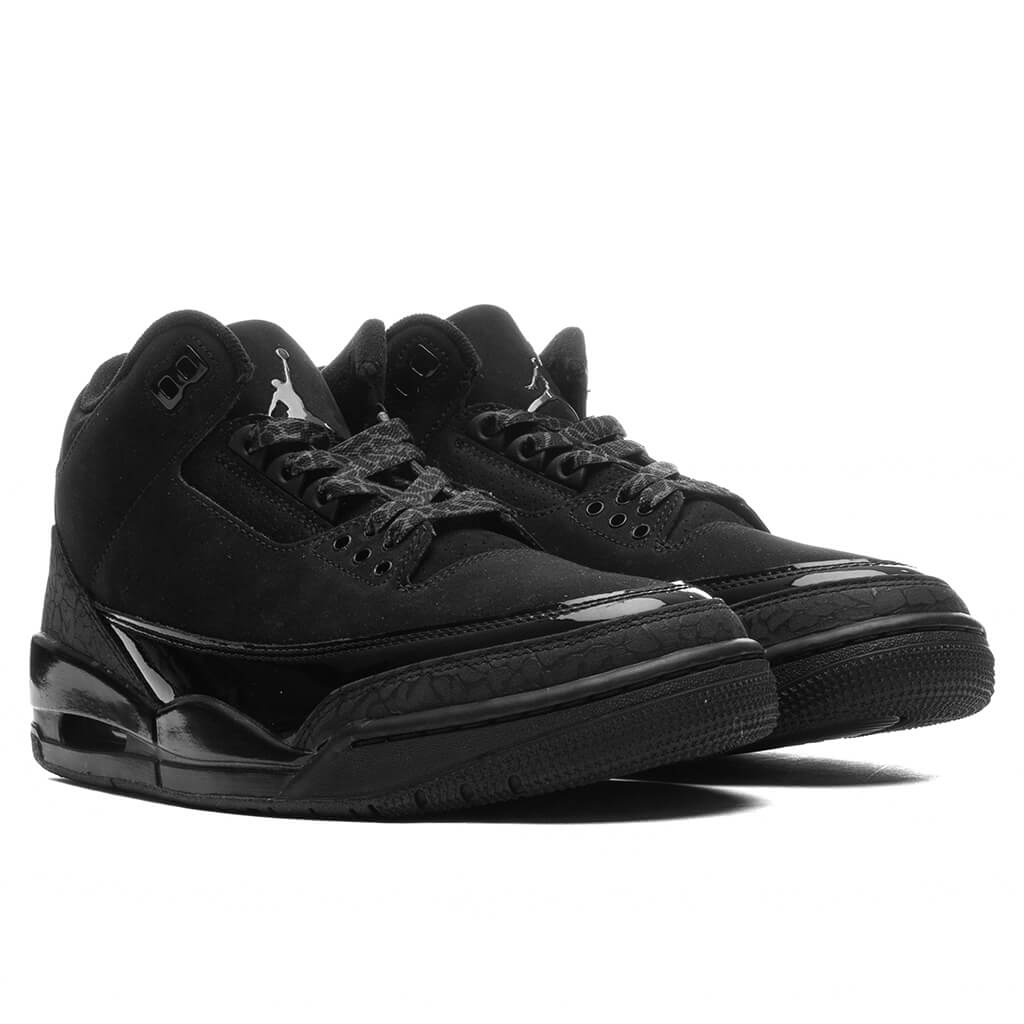Air Jordan 3 Retro 'Black Cat' - Black/Dark Charcoal/White - Image 2