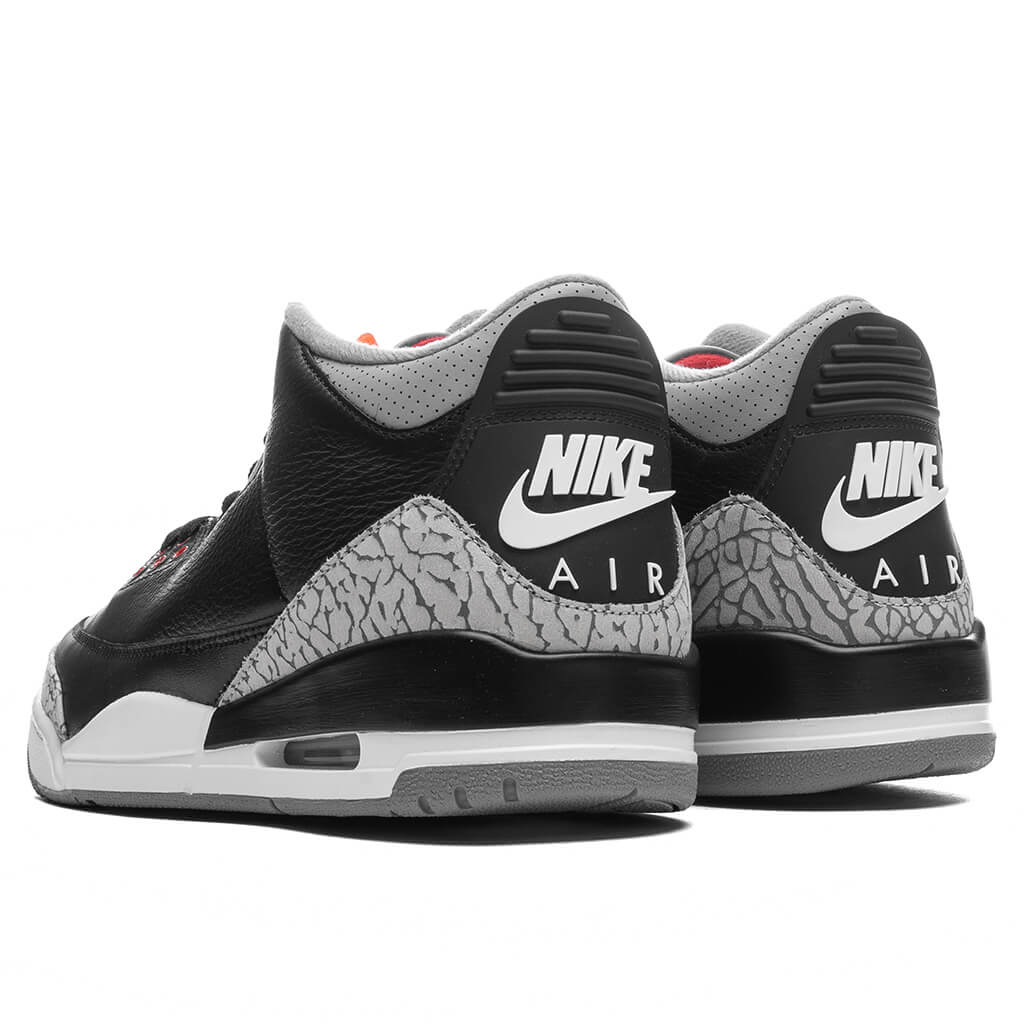 Air Jordan 3 Retro 'Black Cement' - Black/Fire Red/Cement Grey/Summit White - Image 3