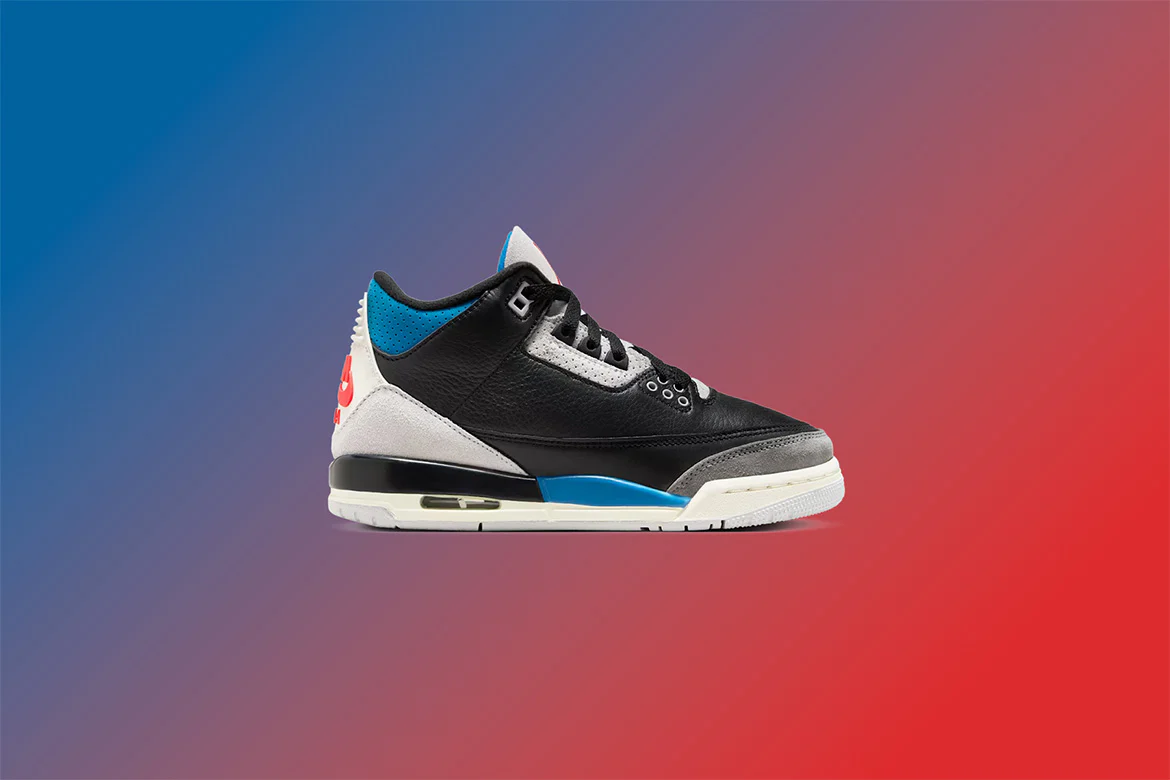 Air Jordan 3 Retro OG 'Rare Air' (GS) - Black/Chile Red/Neutral Grey - Image 5