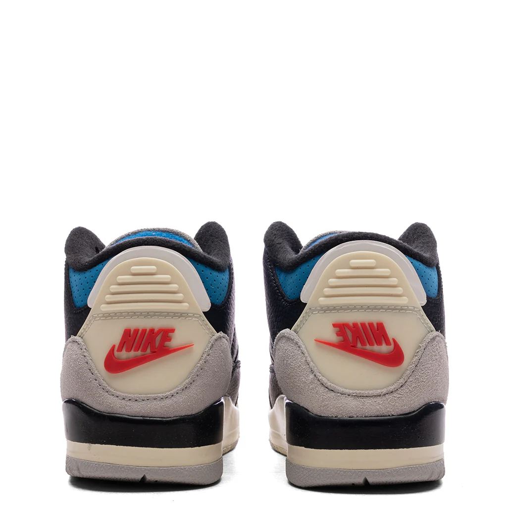 Air Jordan 3 Retro OG 'Rare Air' (PS) - Black/Chile Red/Neutral Grey - Image 4
