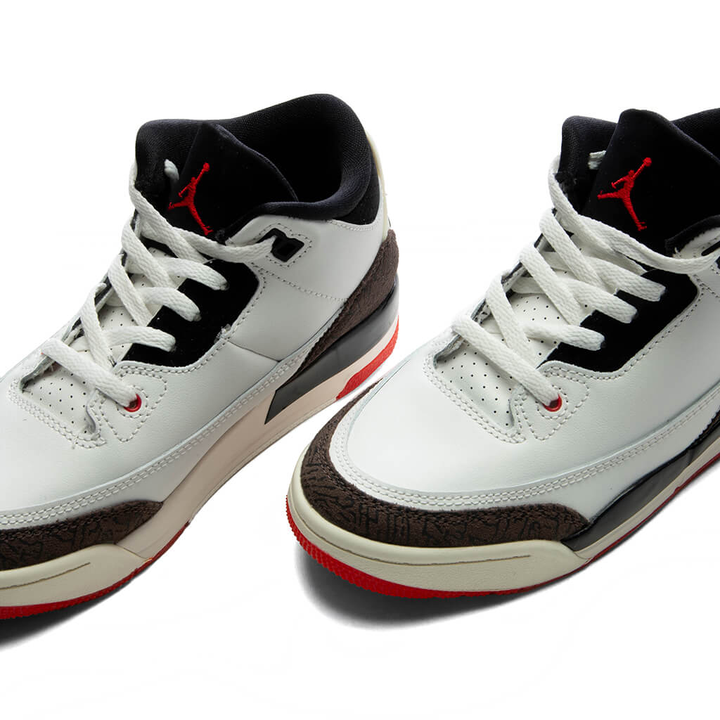 Air Jordan 3 Retro OG 'World's Best Dad' (PS) - Sail/Black/University Red/Pale Ivory - Image 3