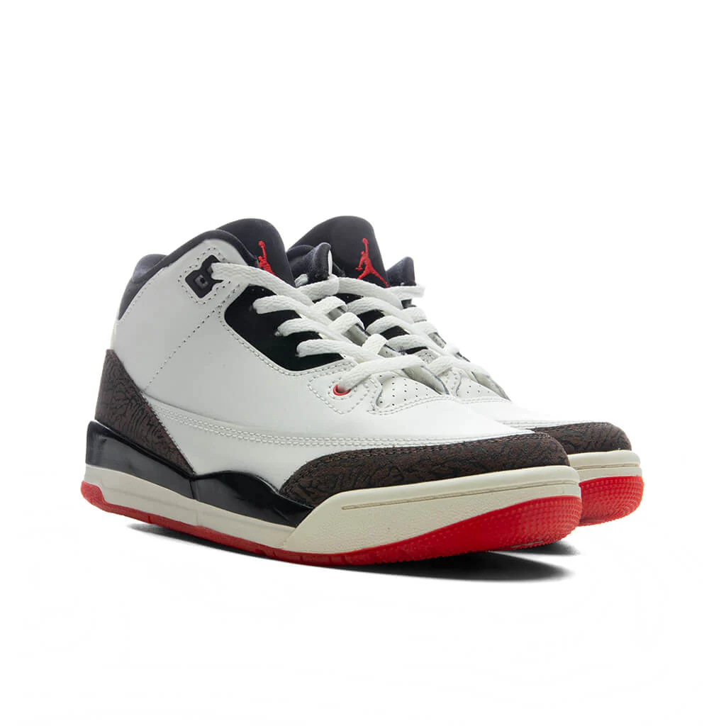 Air Jordan 3 Retro OG 'World's Best Dad' (PS) - Sail/Black/University Red/Pale Ivory - Image 5