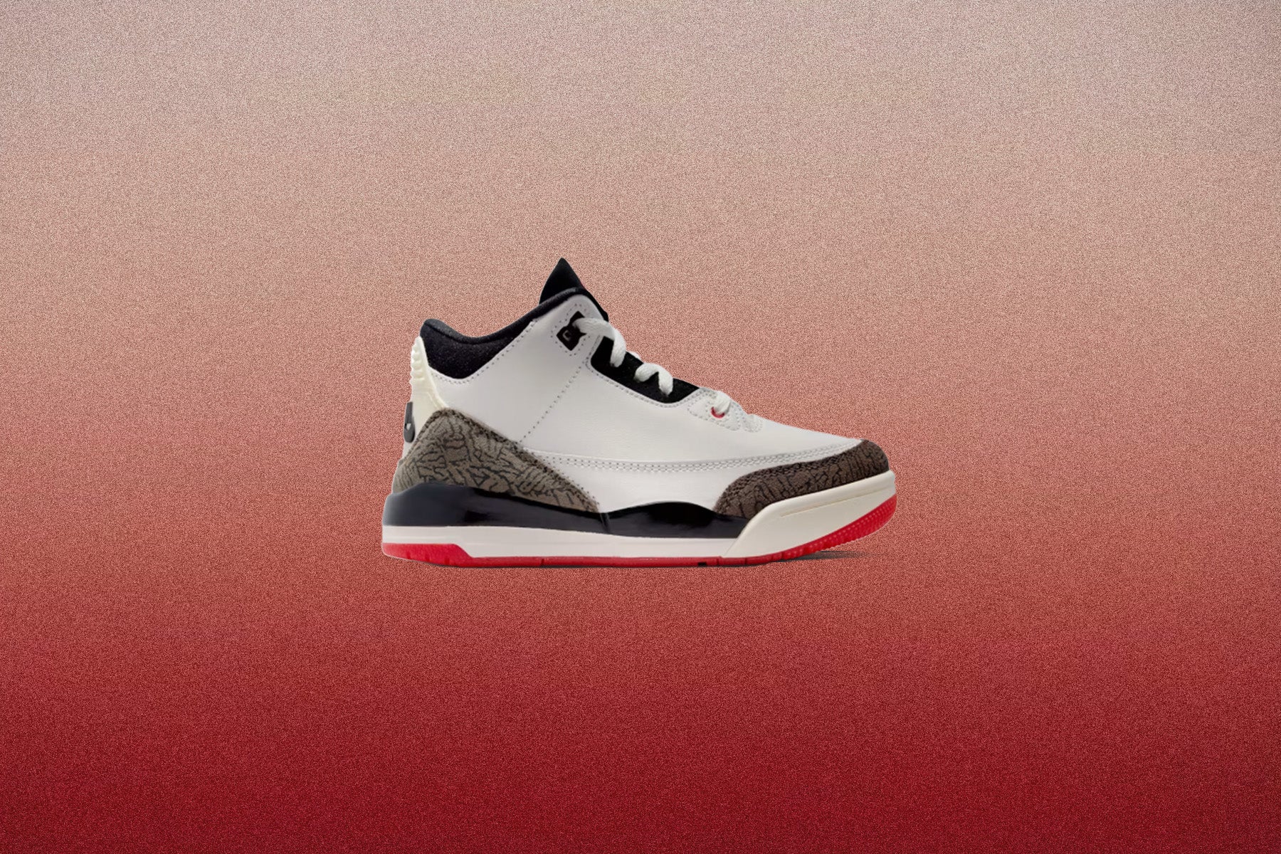 Air Jordan 3 Retro OG 'World's Best Dad' (PS) - Sail/Black/University Red/Pale Ivory - Image 7