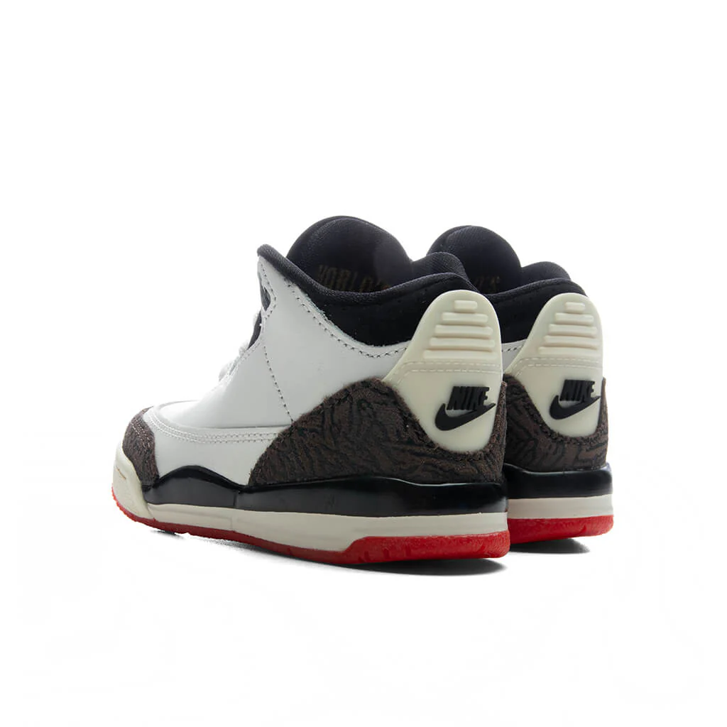 Air Jordan 3 Retro OG 'World's Best Dad' (TD) - Sail/Black/University Red/Pale Ivory - Image 2