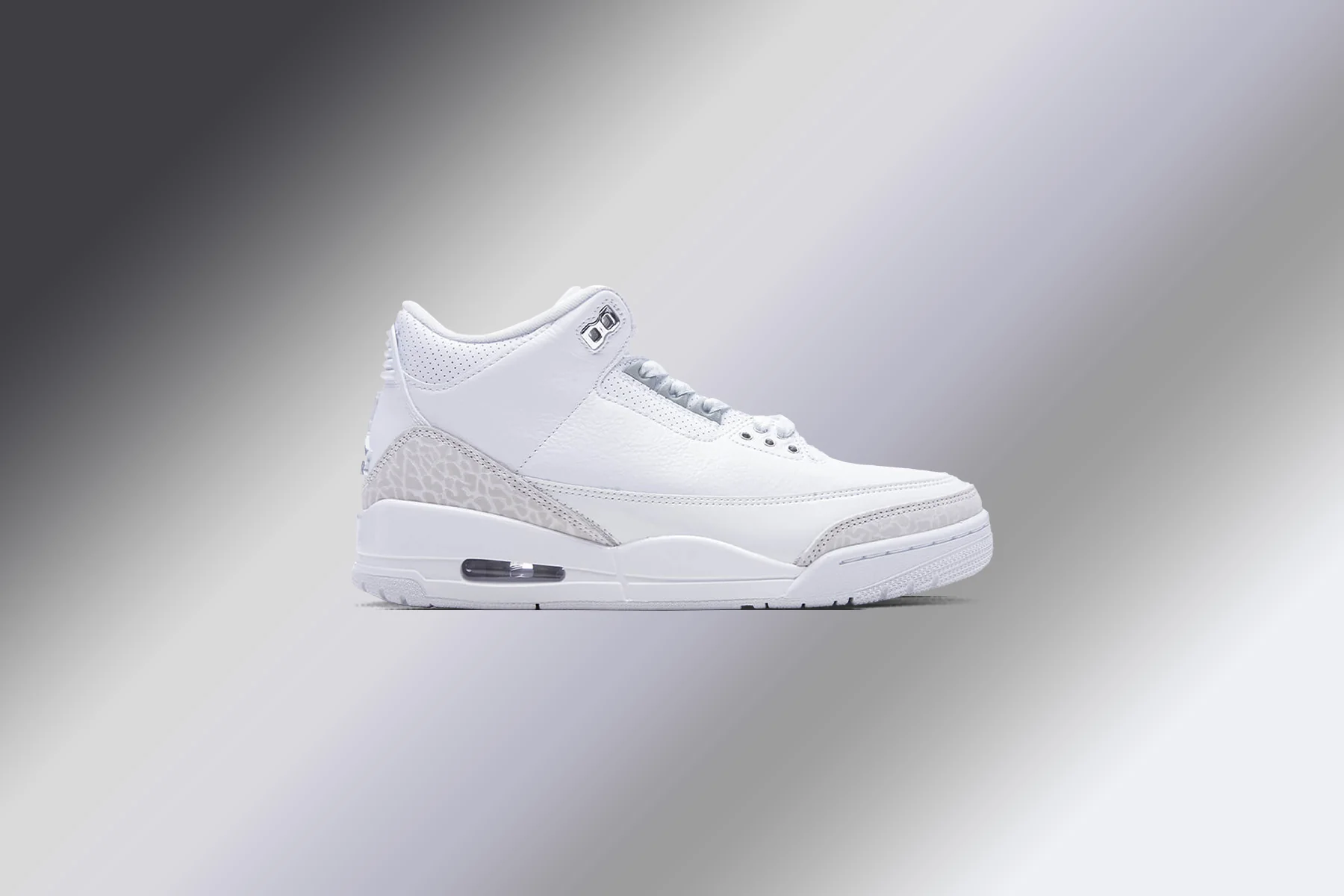 Air Jordan 3 Retro 'Pure Money' - White/Metallic Silver - Image 5